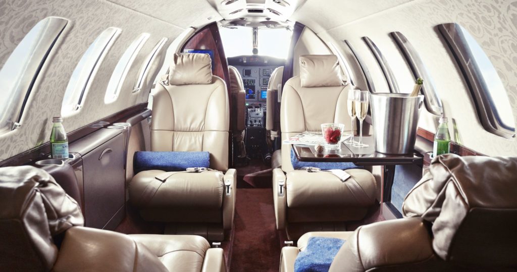 private jet Interior CJ13